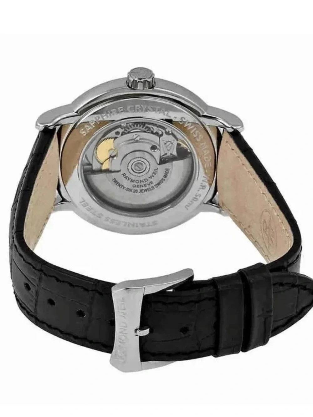 Raymond Weil Maestro Men's BlackLeather Band Watch ($1575 MSRP)